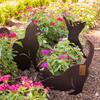 Creative Iron Art Black Cat Statues Garden Ornaments Cats Figurine Silhouette Ground Plug Sculpture Outdoor Yard Lawn Decoration