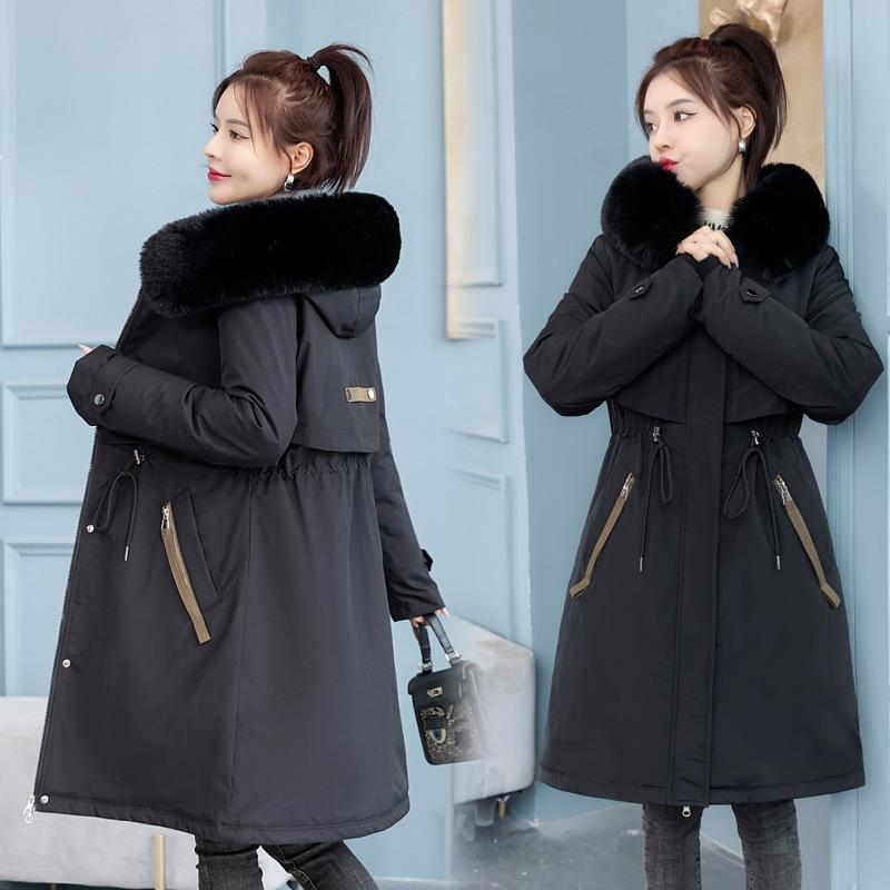 

Одно платье и три пирога преодолевают женские средние и длинные утолщенные стеганые куртки, съемные стеганые куртки, зимние пуховые куртки M чёрный