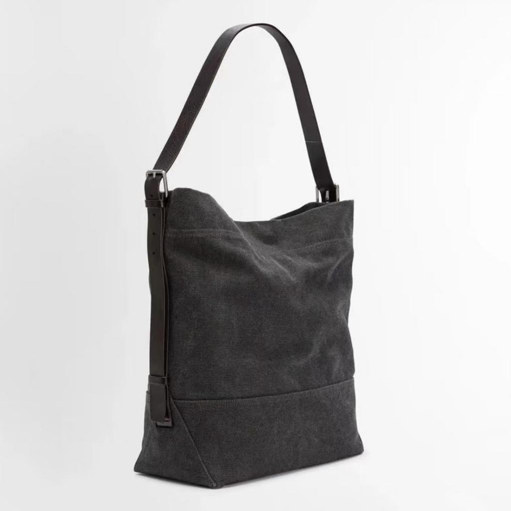 Women's Large Capacity Two-Te Canvas Hobo Tote Bag Hot-Selling Commuter Shoulder Handbag for Stylish Everyday Use