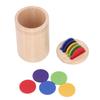 Color Sorting Sensory Toy Wooden Color Sorting Coin Box Toy Children Educational Color Sorting Cup F