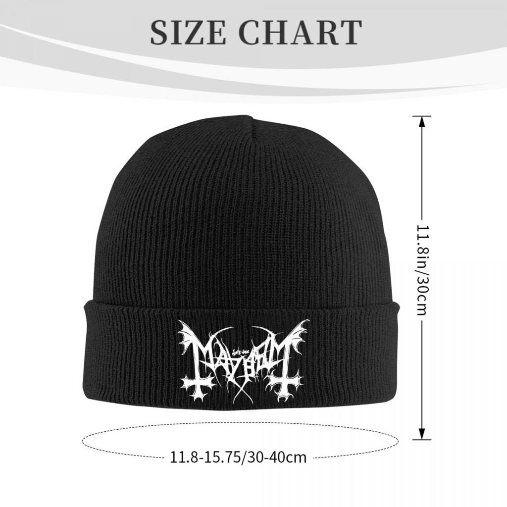 Mayhem Black Metal Band Knitted Hat Beanie Autumn Winter Hat Warm Color Caps for Men Women Gifts