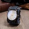 Retro Style Adjustable Cowhide Bracelet Watch - Trendy Unisex Accessory