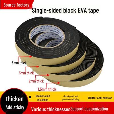 Black EVA Foam Soundproofing and Anti-Collision Tape for Doors and Windows