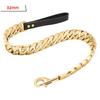 Stainless Steel Gold Dog Chain Leash Super Strong Dog Metal Durable Silver Traction Rope Chain Solid For Pet Jewelry Accessories