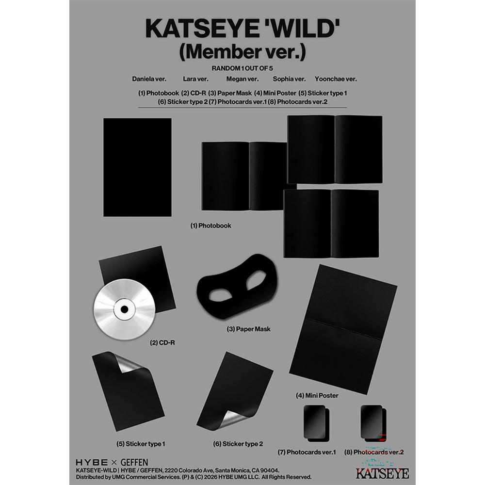 [Pre-order] KATSEYE - WILD (Member Ver.)