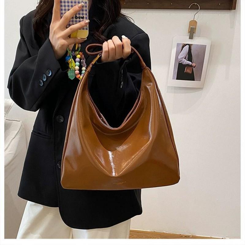 

Korean Style All-matching Niche Western-style Bag Simple Shoulder Large Women s Capacity Cross-body 35x5x33 темно-коричневого кольору