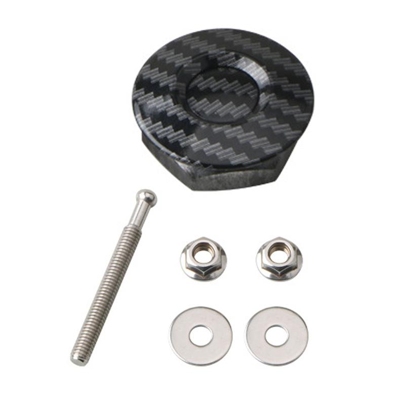 1 Stück Kohlefaser-Muster Druckknopf Stoßstange Haube Motorhaube Schnellverschluss-Verriegelungs-Kit