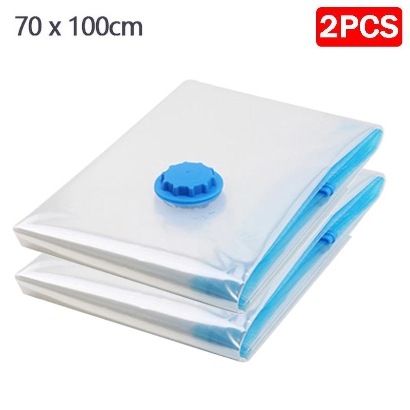 Vacuum Storage Bags, Space Saver Bag, Vacume Pack Storage Bag for Clothes Blankets Travel Storage,Reusable Bags Double Zip Seal