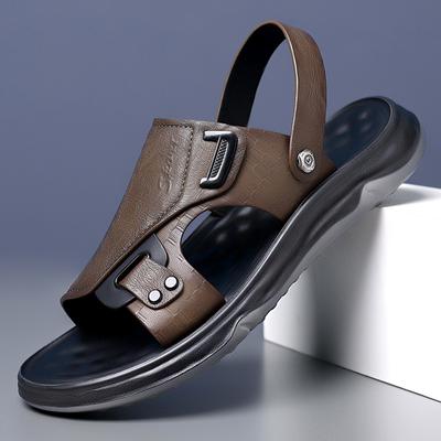 Zehensandalen für Herren tragen rutschfeste Strandschuhe im Freien im Sommer für Herren zum Autofahren rutschfeste Frühling und Sommer Super-Faser lässig