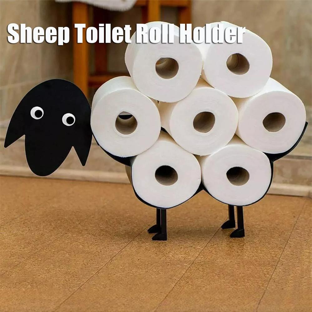 Sheep Shape Toilet Paper Holder Stand Free Standing Animal Tissue Rack Storage For Bathroom Bedroom Decor Funny Decor