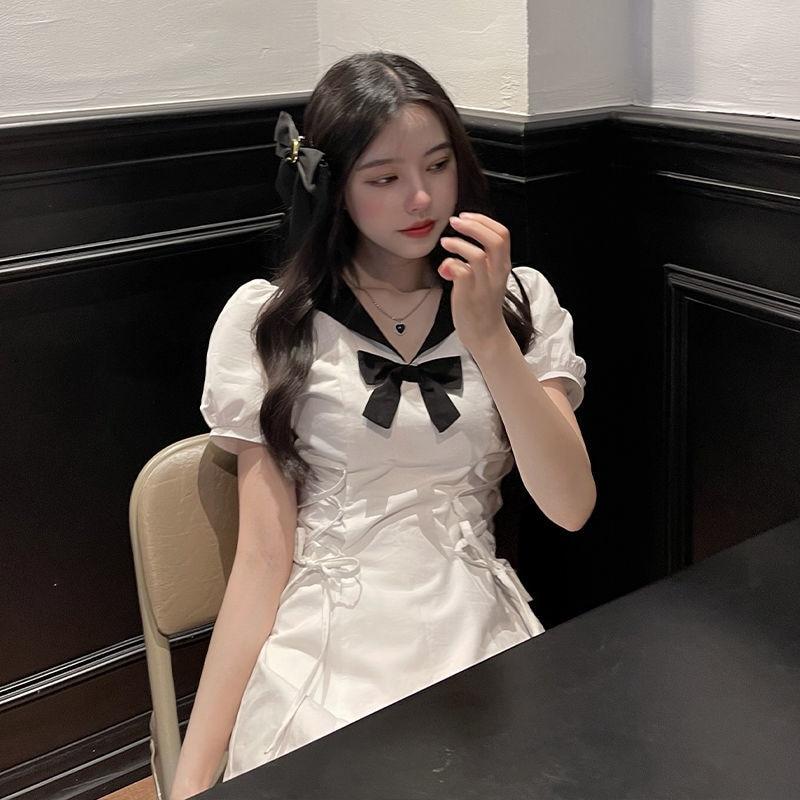 Buy Summer Kawaii Party Mini Dress Women Y2K Patchwork Sweet Bandage Dress  Female Bow Casual High Street Korean Designer Dress 2021 at affordable  prices  free shipping, real reviews with photos  Joom