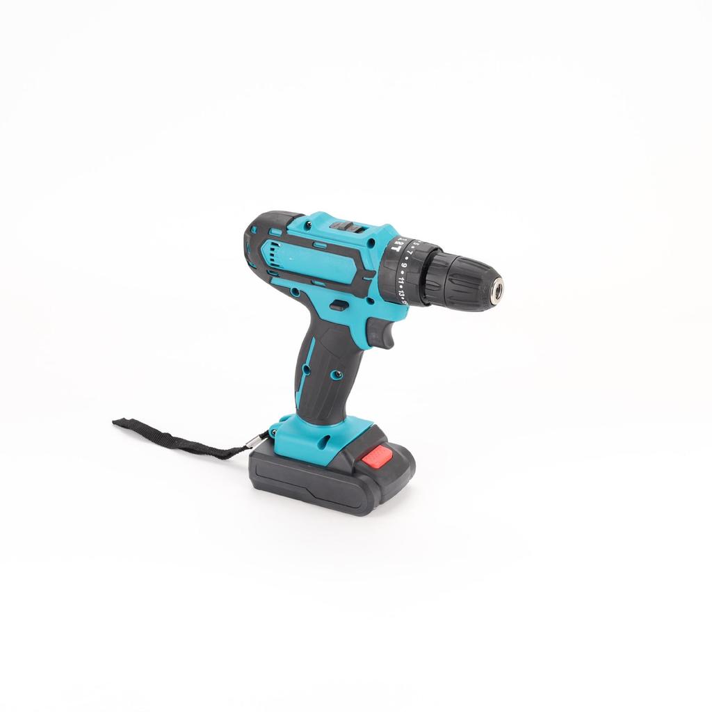 High-Power Multi-Functional Electric Drill with Hammer and Screwdriver Functions, Lithium Battery Powered.