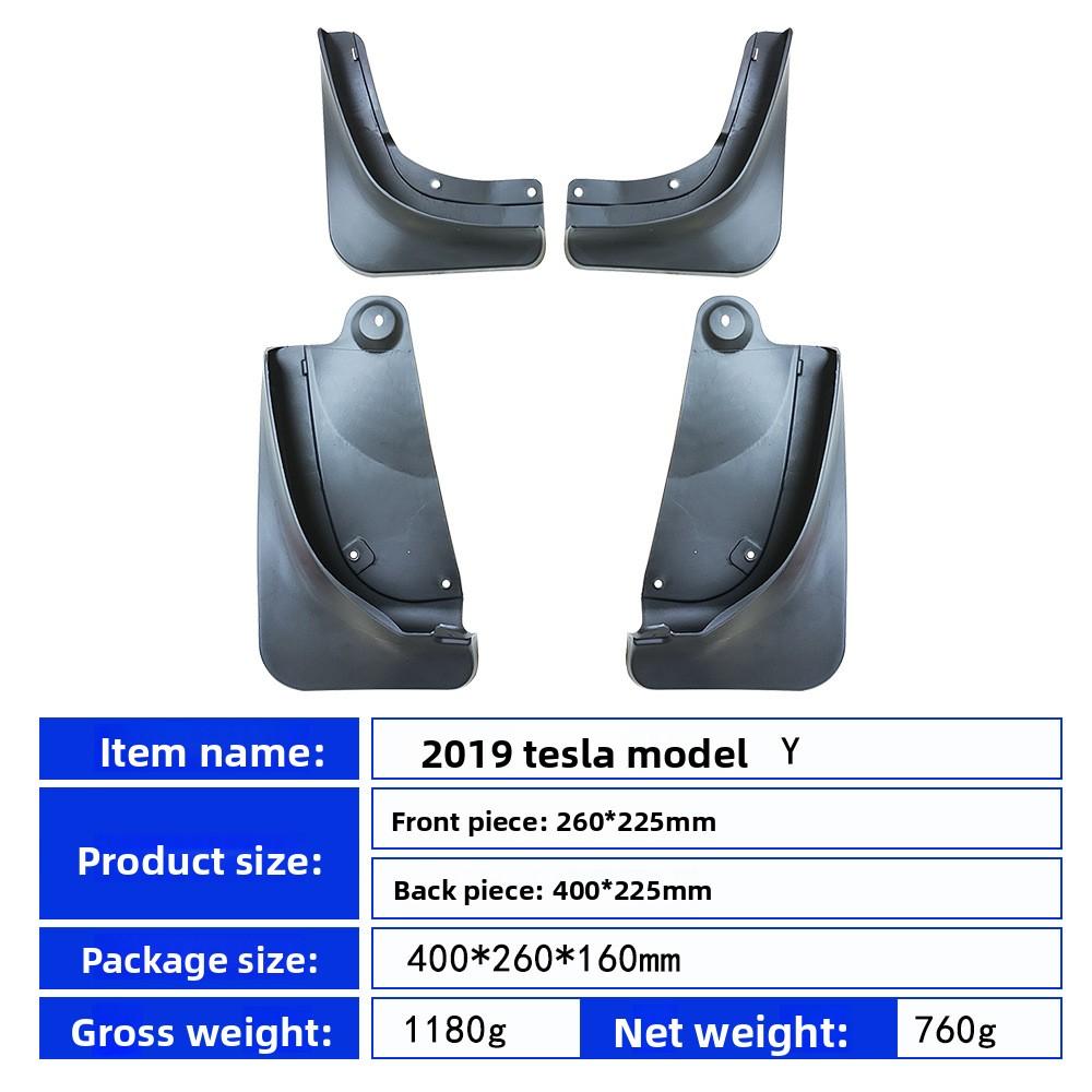 Soft Mud Flaps For Tesla Model Y 2019-2024 Accessories TPE Mudguards Original Design Fender Anti-Snow Anti-Sand Guard Protector