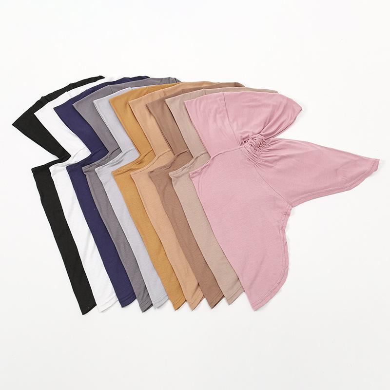 Modal Cotton Jersey Instant Inner Cap Muslim Hijab Bonnet Underscarf Stretchy Turban Headscarf Full Neck Cover Islamic Ninja Hat