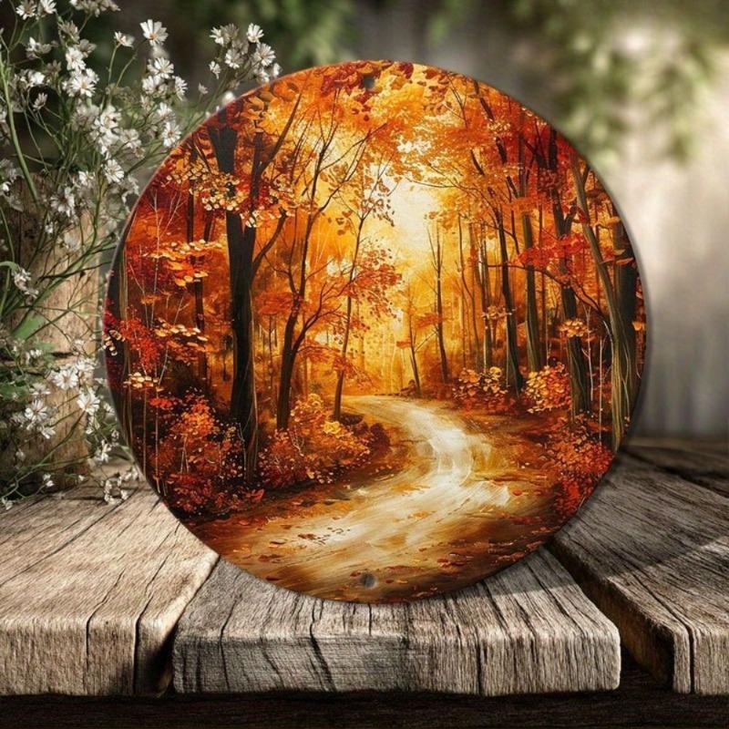 2D Flat Hanging Decorative Metal Sign Hand Painted Art