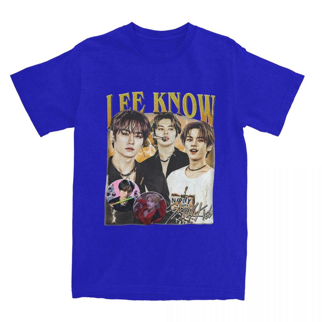 Men's Retro Lee Know 90s Bootleg Outfit T Shirts Cotton Top Tees Summer Streetwear Short Sleeve T-Shirt