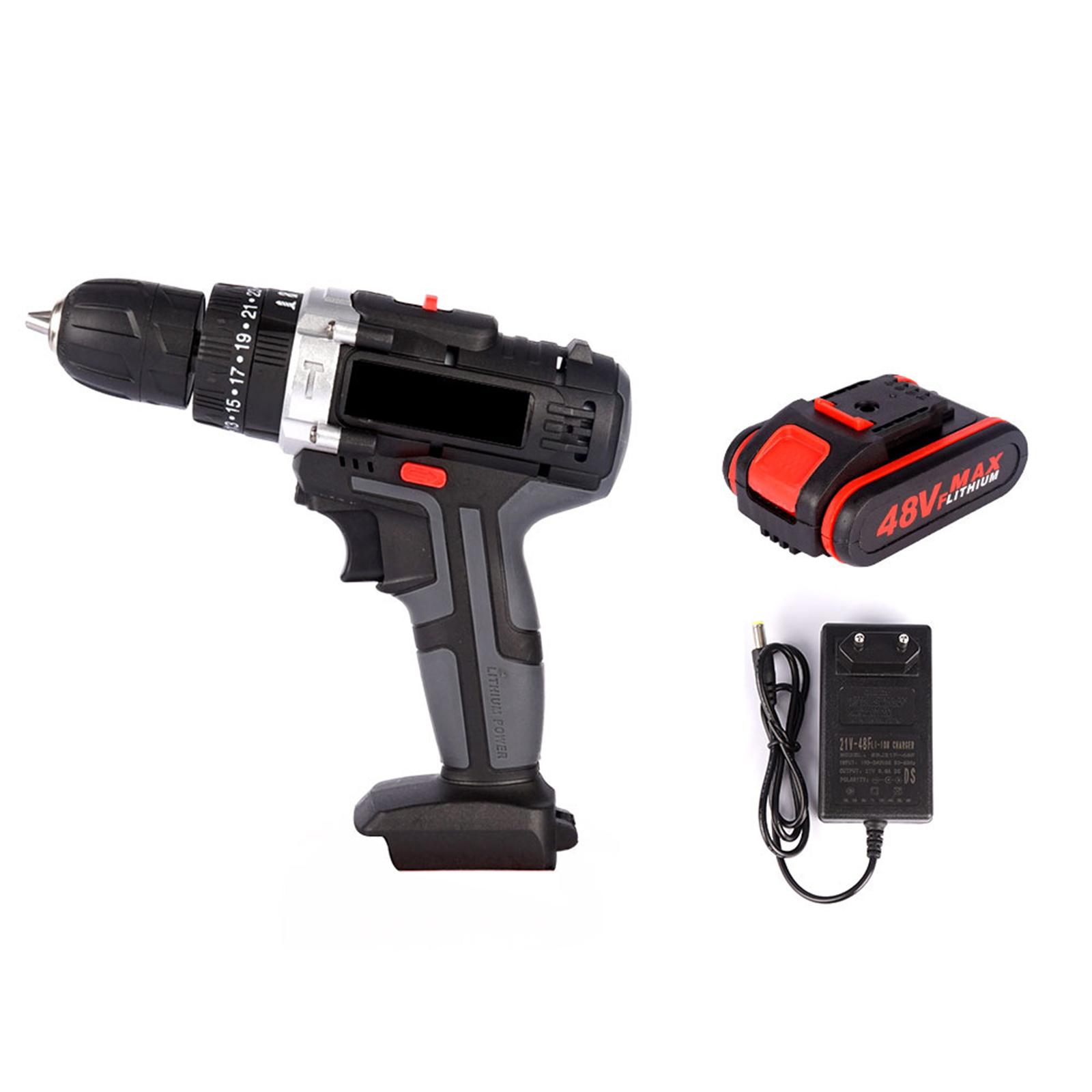 

Электродрель многофункциональная ручная дрель литиевая аккумуляторная электрическая дрель мощная бытовая электрическая отвертка электрическая дрель red+1 battery, 1 charge