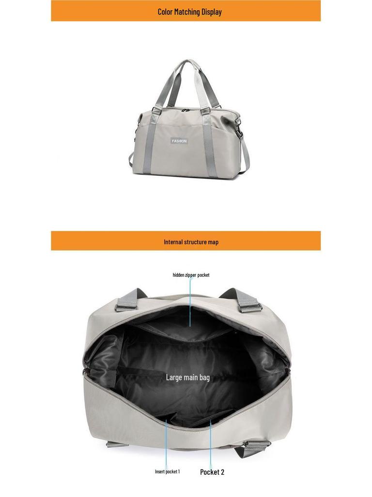 Unisex Reisehandtasche mit großer Kapazität: Leichte, lässige Tasche für kurze Ausflüge