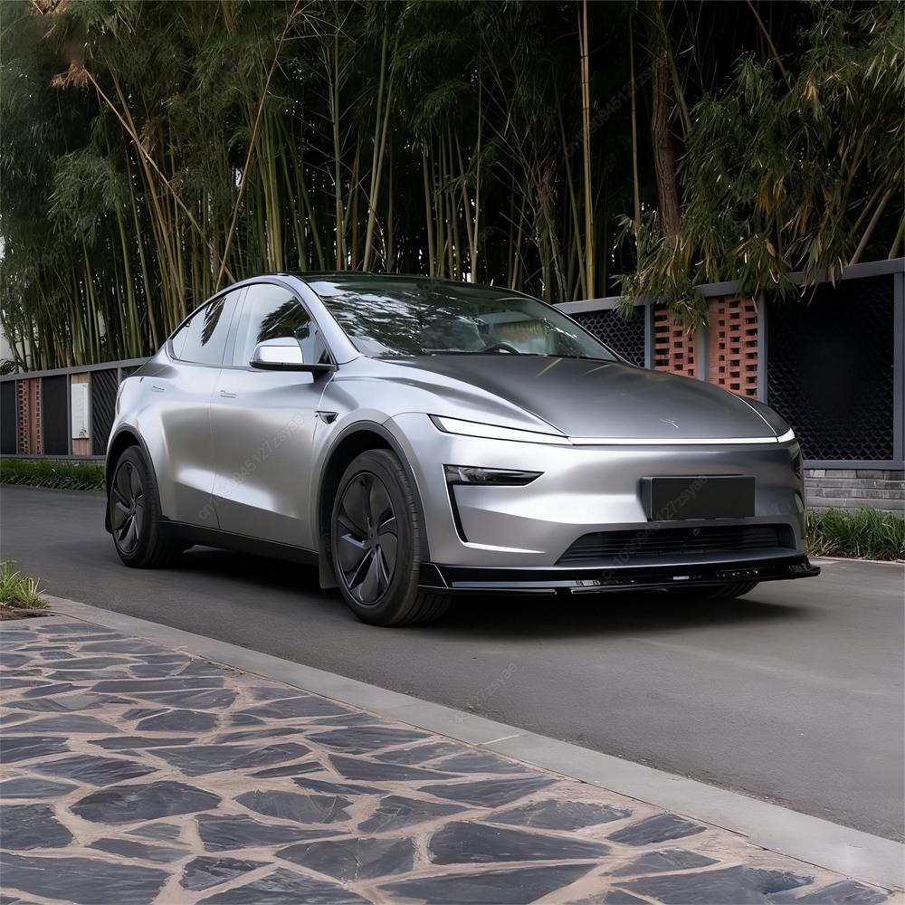 3Pcs Car Front Bumper Lip Spoiler Splitter Diffuser For Tesla Model Y Juniper 2025+ ABS Gloss Black Bodykits Tuning