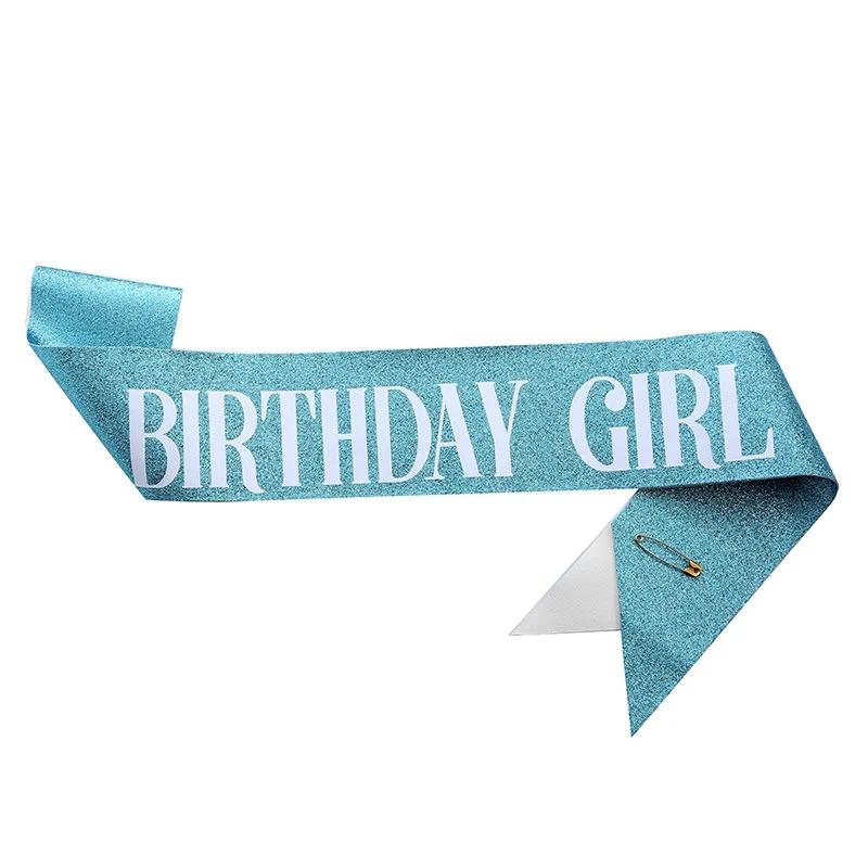 Happy Birthday Queen Girl Satin Sash 21 30 50 Birthday Sash Party Supplies Birthday Decoration Wedding Anniversary Decors