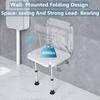 Folding Shower Chair Wall Mounted Bathroom Stool Non Slip Shower Bench for Elderly and Pregnant Women