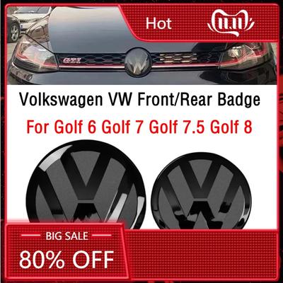 2026 Heiß Für VOLKSWAGEN VW 2 Stück Vorne und Hinten Emblem Für VW Golf 6/Golf 7/Golf 7.5/Golf 8 Beeinträchtigt ACC Nicht Modifiziertes Schwarzes Label F