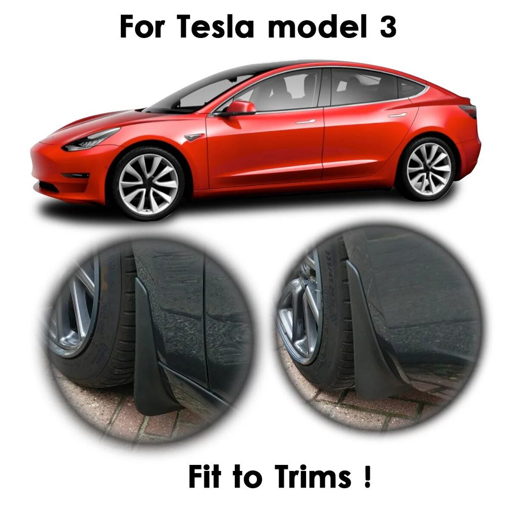 For Tesla Model 3 2016 2017 2018    Mud Flap Splash Guards Mudguards Front Rear Fender Protector Racing Car Mudflaps