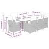 9 piece garden dining set with cushions beige poly rattan