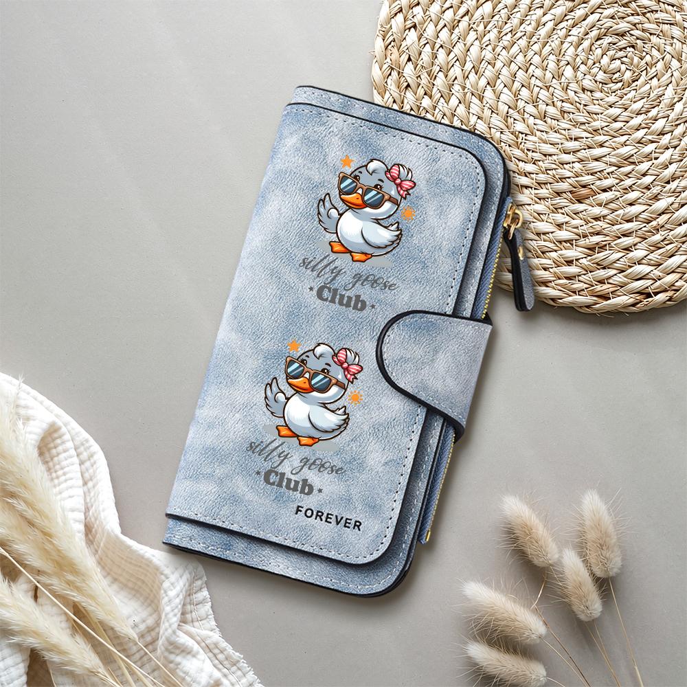 Cute Duck Print Women Long Wallet Fashion Multi Card Holder Casual Daily Purse