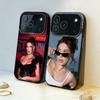M-Millie B-Bobby Brown Phone Case For iPhone17,16,15,14,13,12,11,Pro,MAX Gray Matte Silicone Black Cover