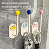 Adhesive Wall Hooks Hair Accessories Organizer Rounded Edge Cartoon Adhesive Hook for Bathroom Kitchen
