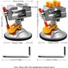 TopHomer Silver Nailed Vise Mini Bench Vise 360 Degree Suction Vise Small Table Vice Clamp Workbench Vise for Jewelry Making DIY Wood Craft Carving
