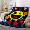 1Pc Pacman Adventure Blanket For Couch Bed Plush Cozy Fuzzy Blanket Super Soft Warm Blankets For Fall And Winter 091890