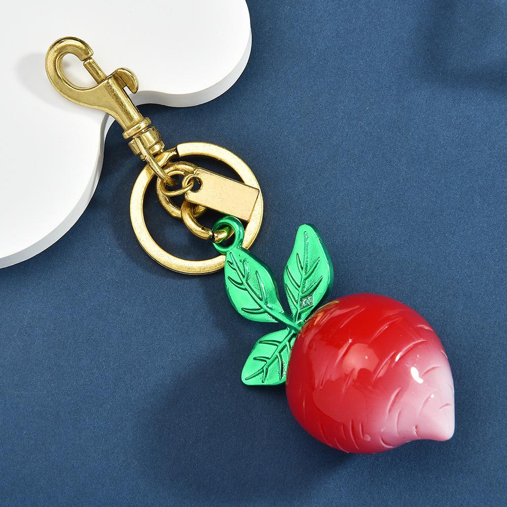 Fine Beautiful Woman Bag Fruit Keychain Fashion Luggage Accessories Pendant Radish Bag Pendant