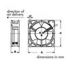 80x80x25 Needle Bearing Rlt Fan - Kd2408pts1