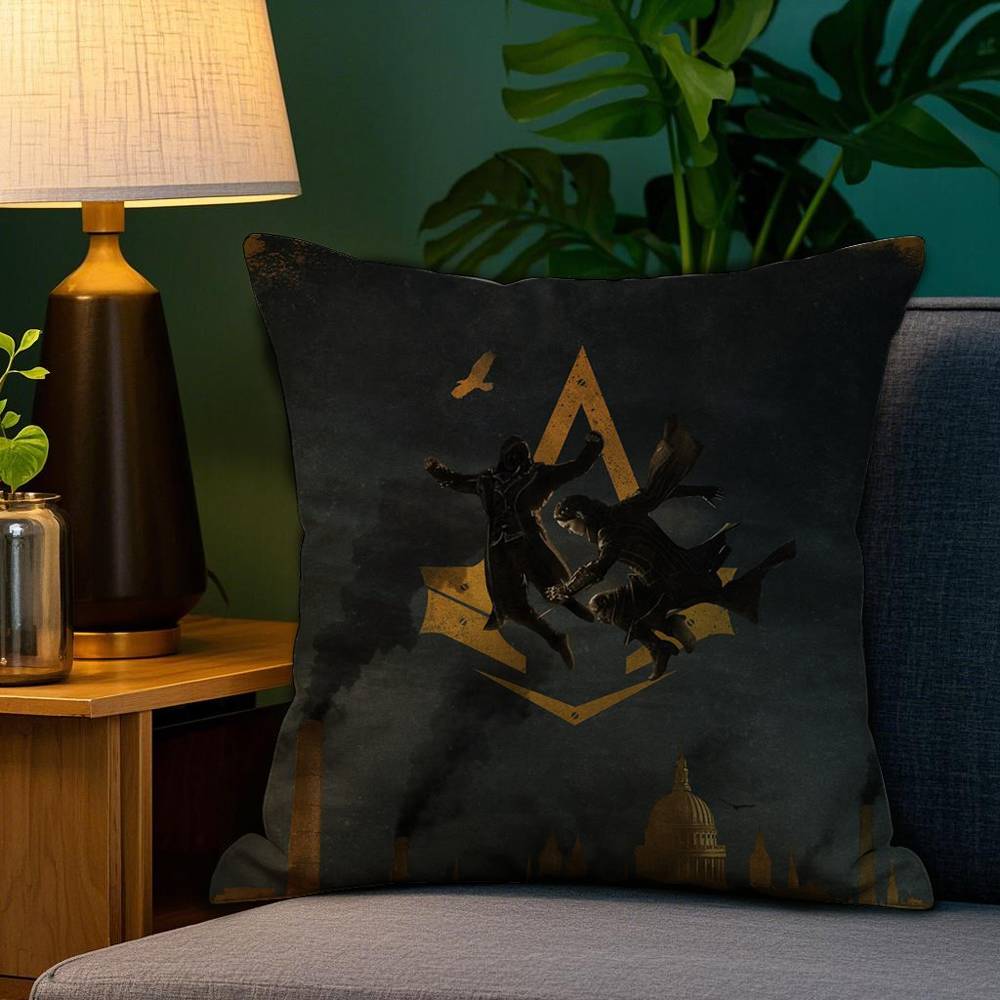 A-Assassins Creeds Pillow Case Plush Fabric Soft Double Sided Print Sofa Cushion Cover Throw Pillow Covers