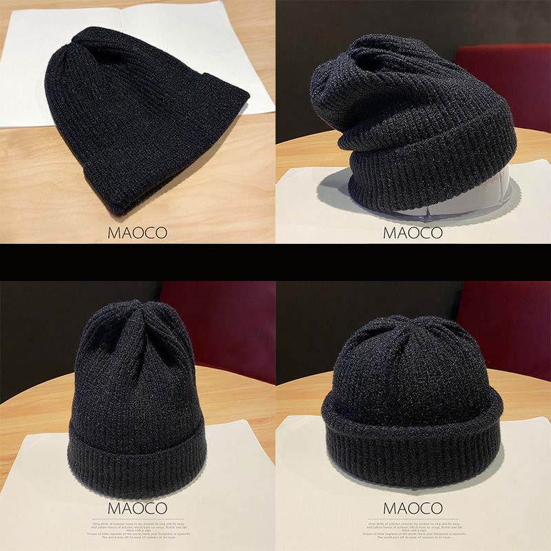 Dámská zimní tlustá teplá umělá králičí kožešina elastická pletací čepice Krásná čepice s čepicí