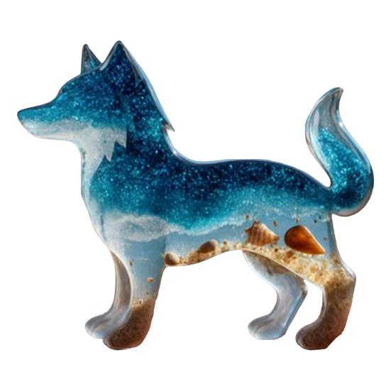 

Карманные объятия Животное Акриловый Такса Кошка Карманный жетон Объятия Вдохновленный пляжем Лис Волк Украшение Памятный подарок для Близких Друзей Wolf