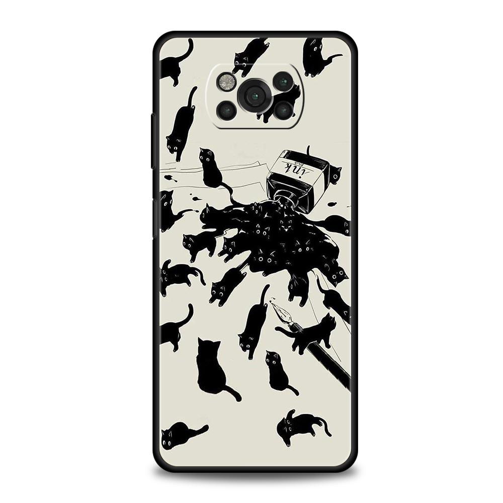 

Phone Case for Xiaomi Poco F7 F6 F5 F4 F3 X7 X6 X5 X4 X3 NFC M4 C51 C55 GT 5G Soft TPU Cover Capas Cartoon Cat Fundas Coque Bags Poco F7 Ultra