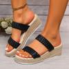 Wedge slippers women's summer new fashionable and comfortable platform shoes high heels