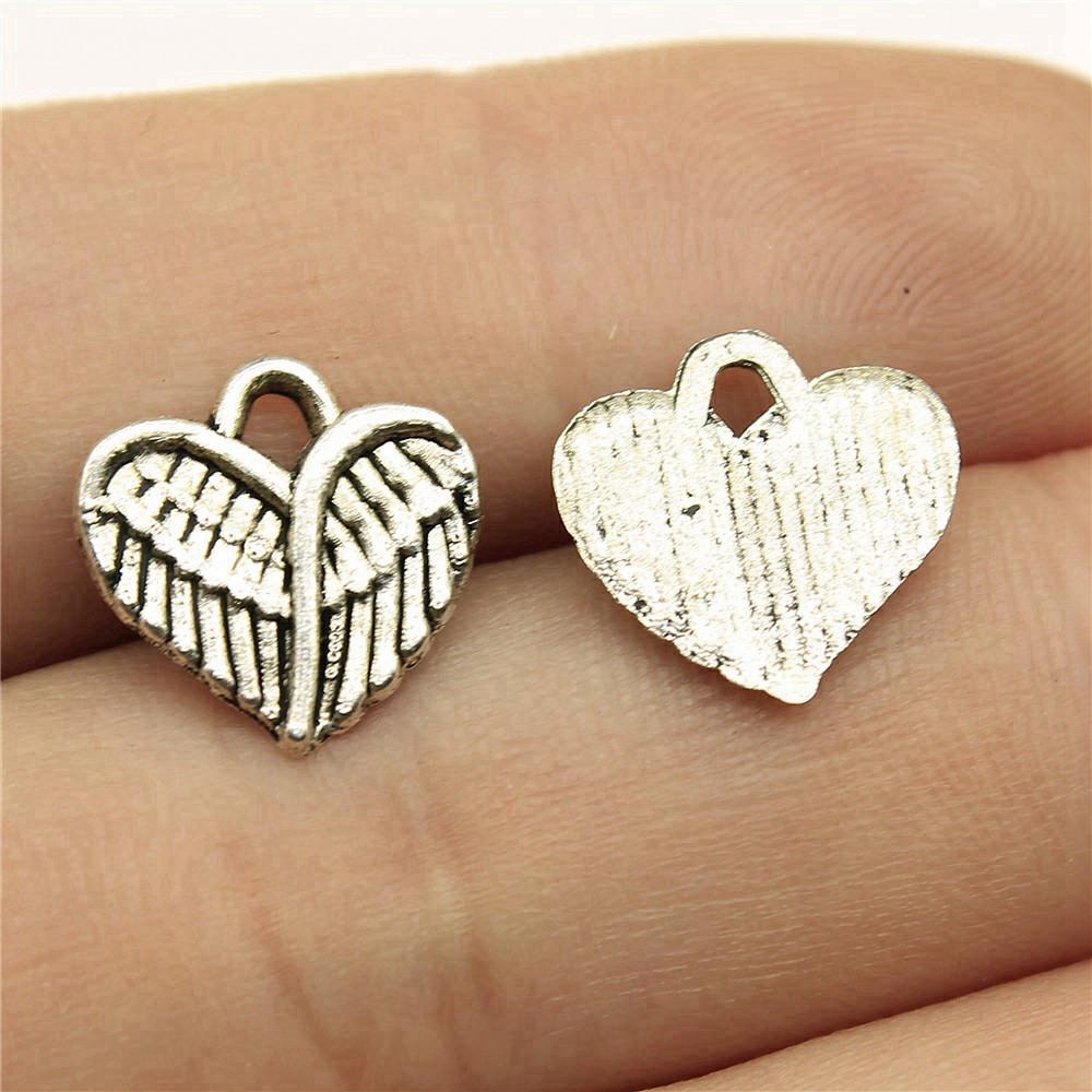 Small Angel Wings Charms Pendant Female Jewellery Bulk Ethnic Art Supplies