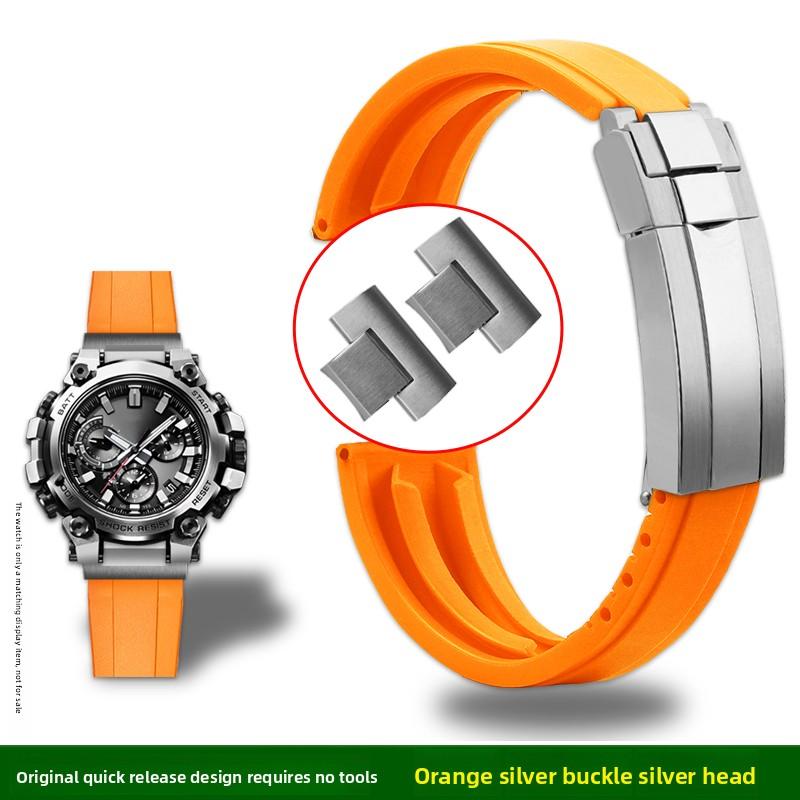רצועת גומי MTG-B3000 עבור Casio G-SHOCK 5762 MTG-B3000B שחרור מהיר מותאם אישית קצה רצועת שעון סיליקון עמידה במים צמיד לגברים