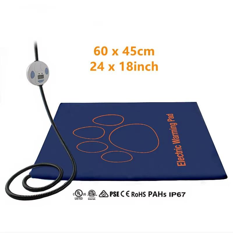 

Pet Electric Blanket Pet Heating Pad Heated Dog Bed Waterproof Thermostat With Chew Resistant Steel Cord Dog Cat Heating Mat US Plug темно-синього кольору