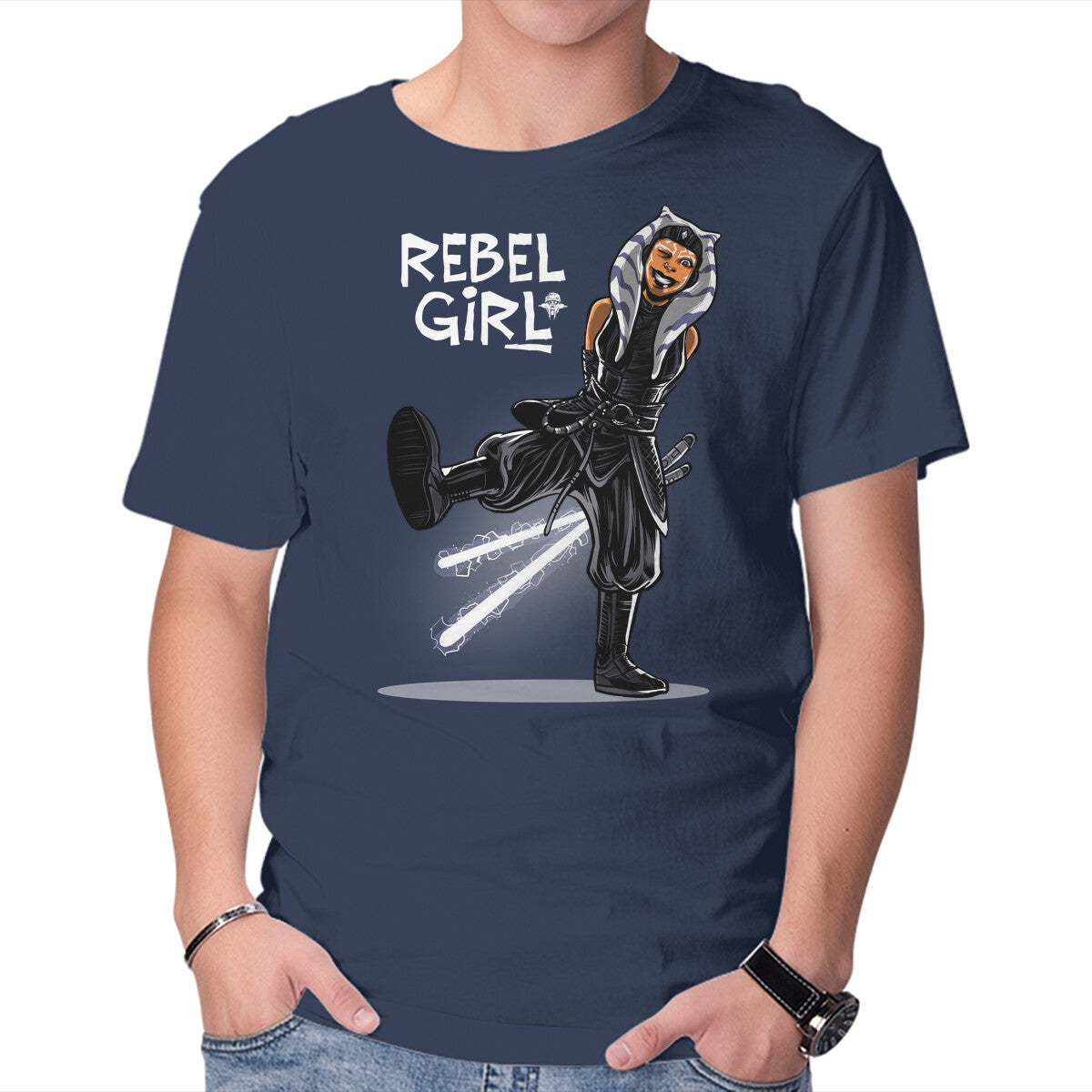 Unisex Crew Neck T-Shirt Rebel Girl Graphic Short Sleeve Casual Tee XXXL
