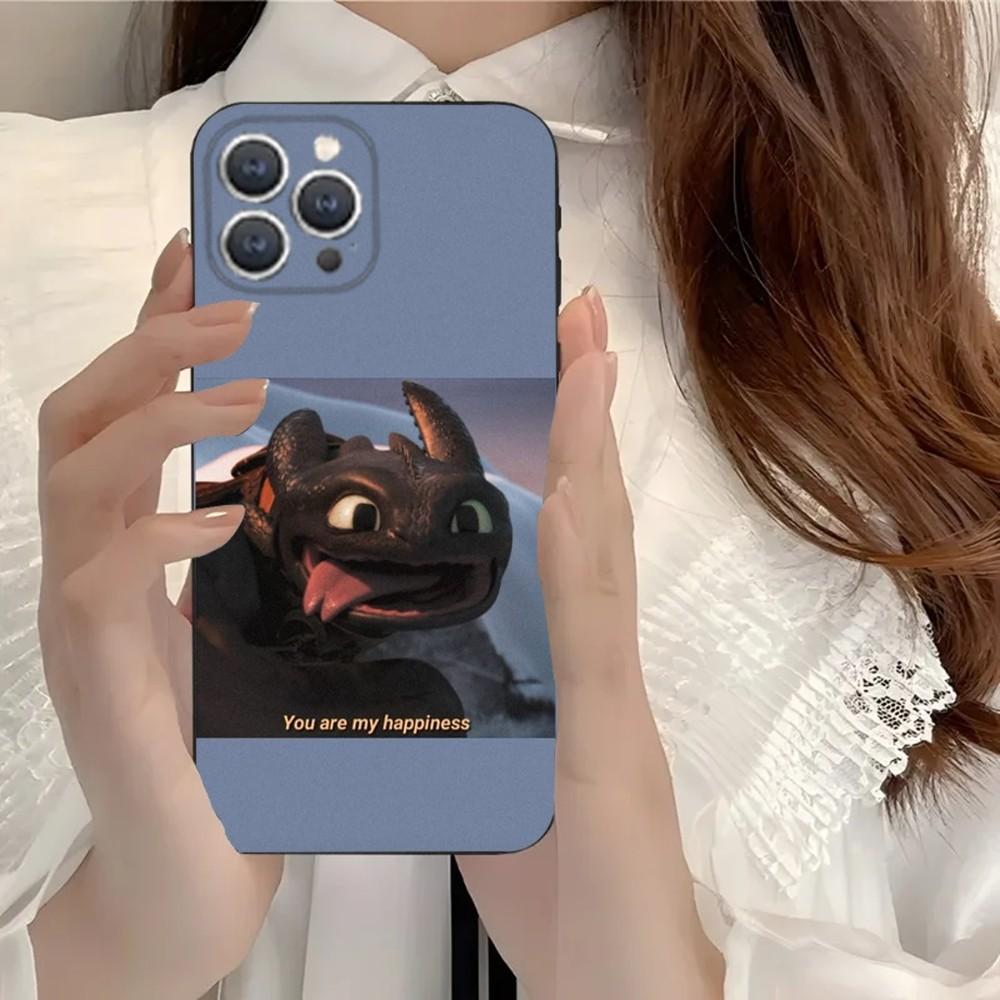 

cute T-Toothless Phone Case For iPhone 15,14,13,12,11,Plus,Pro Max,XS,X,XR,SE,Mini,8,7 Soft Silicone Black Cover iPhone7