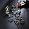 13Pcs/set New Arrival Vintage Crystal Ring Elegant Finger Ring Sets Women Accessories Jewelry