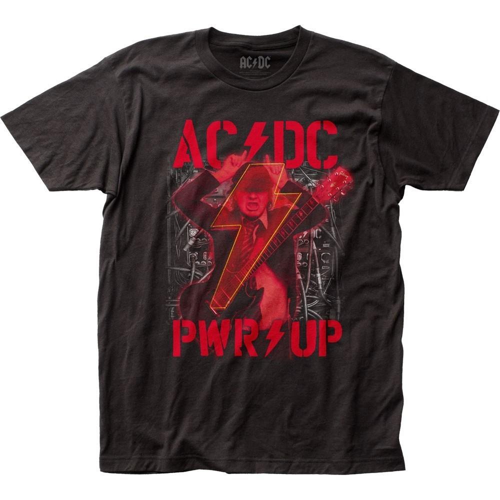 ACDC Angus PWR Up Mens T Shirt Music Classic Concert Rock Band Tee New Black Unisex T-Shirt Graphic Tee S