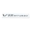 Compatible Mercedes-Benz V8 BITURBO Side Badges for C63, G63, S65, V12 Turbocharged Fender Emblem Letters.