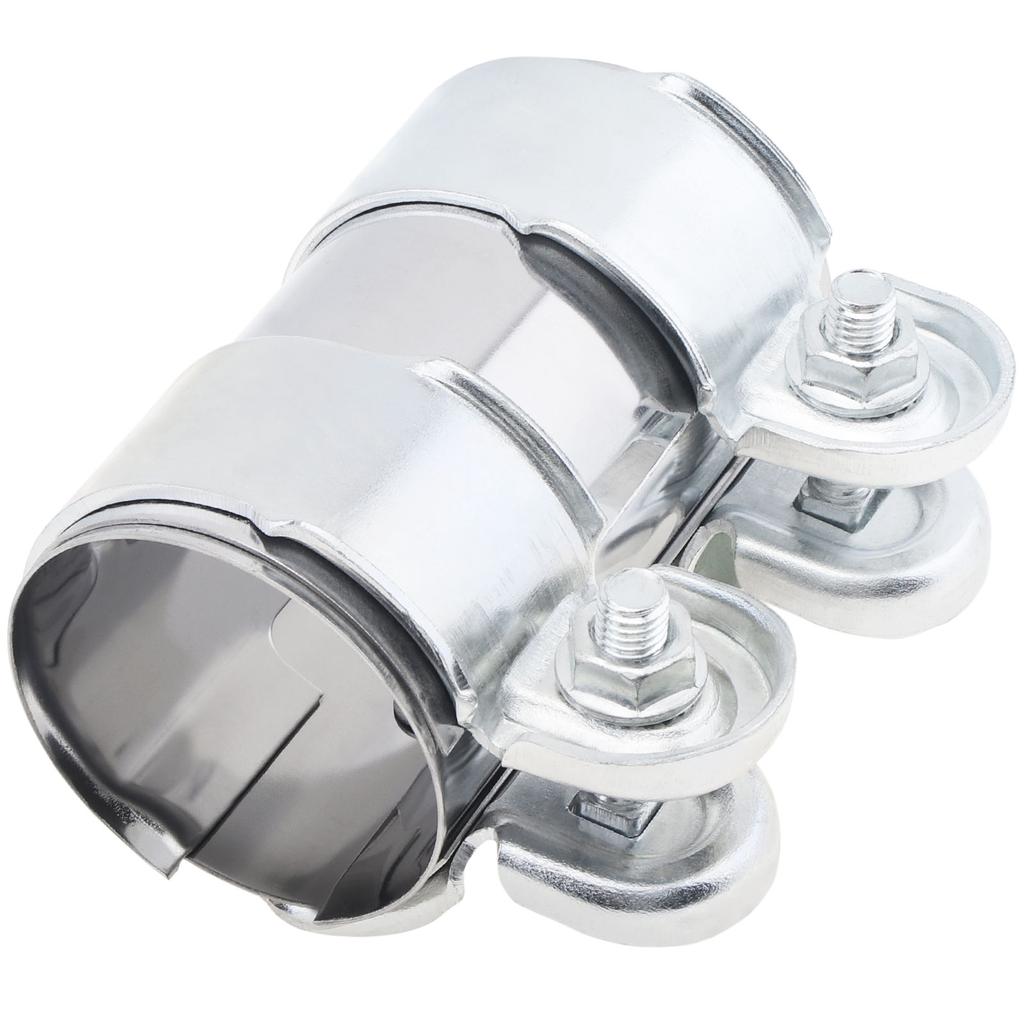 2.5 to 3 Inch Exhaust Adapter, Double Clamp Reducing Pipe, Carbon Steel Exhaust Pipe Adapter, Exhaust Reducer Connector Pipe,Various U-shaped clips