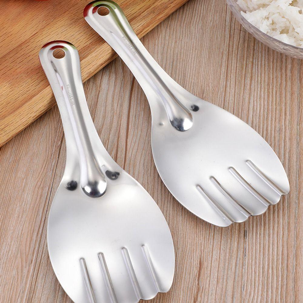 Thickened Rice Spoon Stainless Steel Canteen Serving spoon Portable Rice Shovel Kitchen Tools